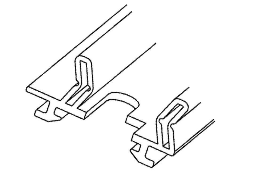 Центральное уплотнение ST FLEX, ПВХ, L=2500мм